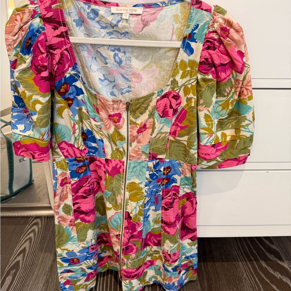 Love the Label Floral Puff Sleeve Dress